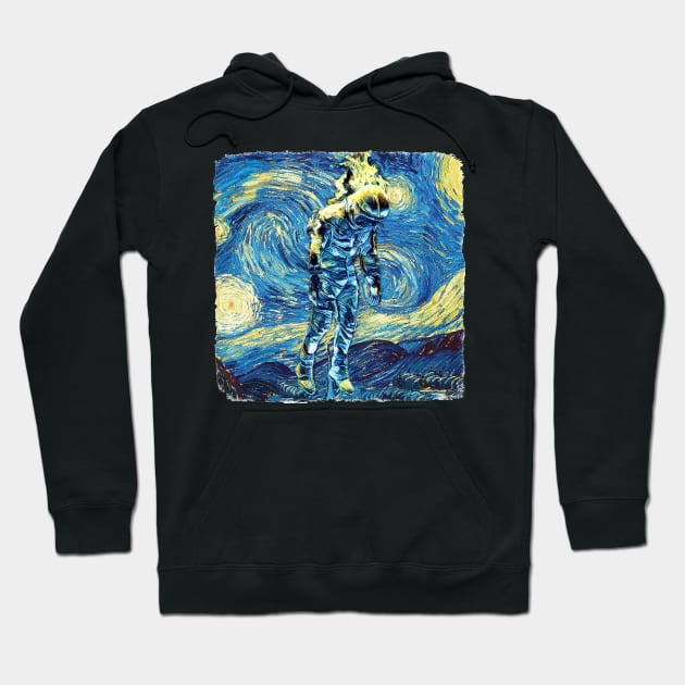 Space Warrior Van Gogh Style Hoodie by todos